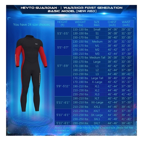 XLT black/red wetsuit - Picture 2 of 2